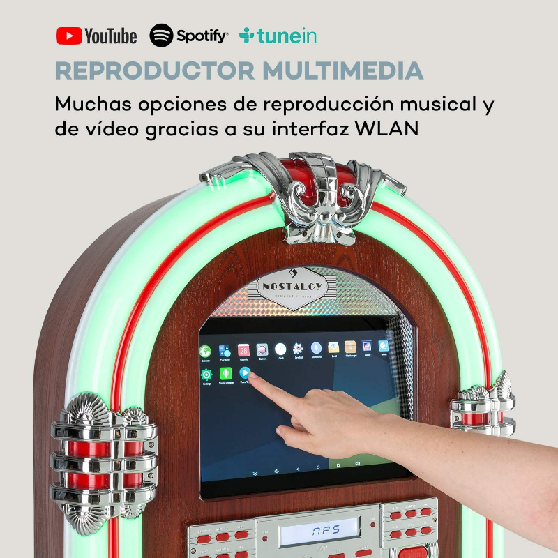 La jukebox Graceland Touch tiene pantalla táctil con Internet